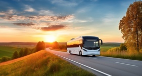 Cortland NY motorcoach bus for 30 to 56 passengers, long trips and big groups